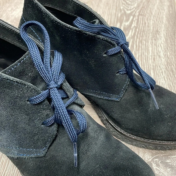 Echi Di Moda Made In Italy Black Suede Heeled Ankle Boots EU 37 (US 6.5) - Picture 14 of 16